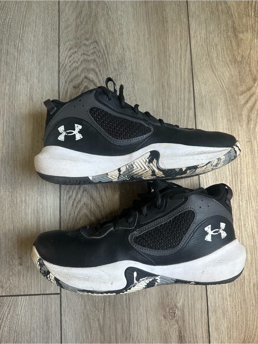 Under Armour Black and White High-Top Performance Sneakers